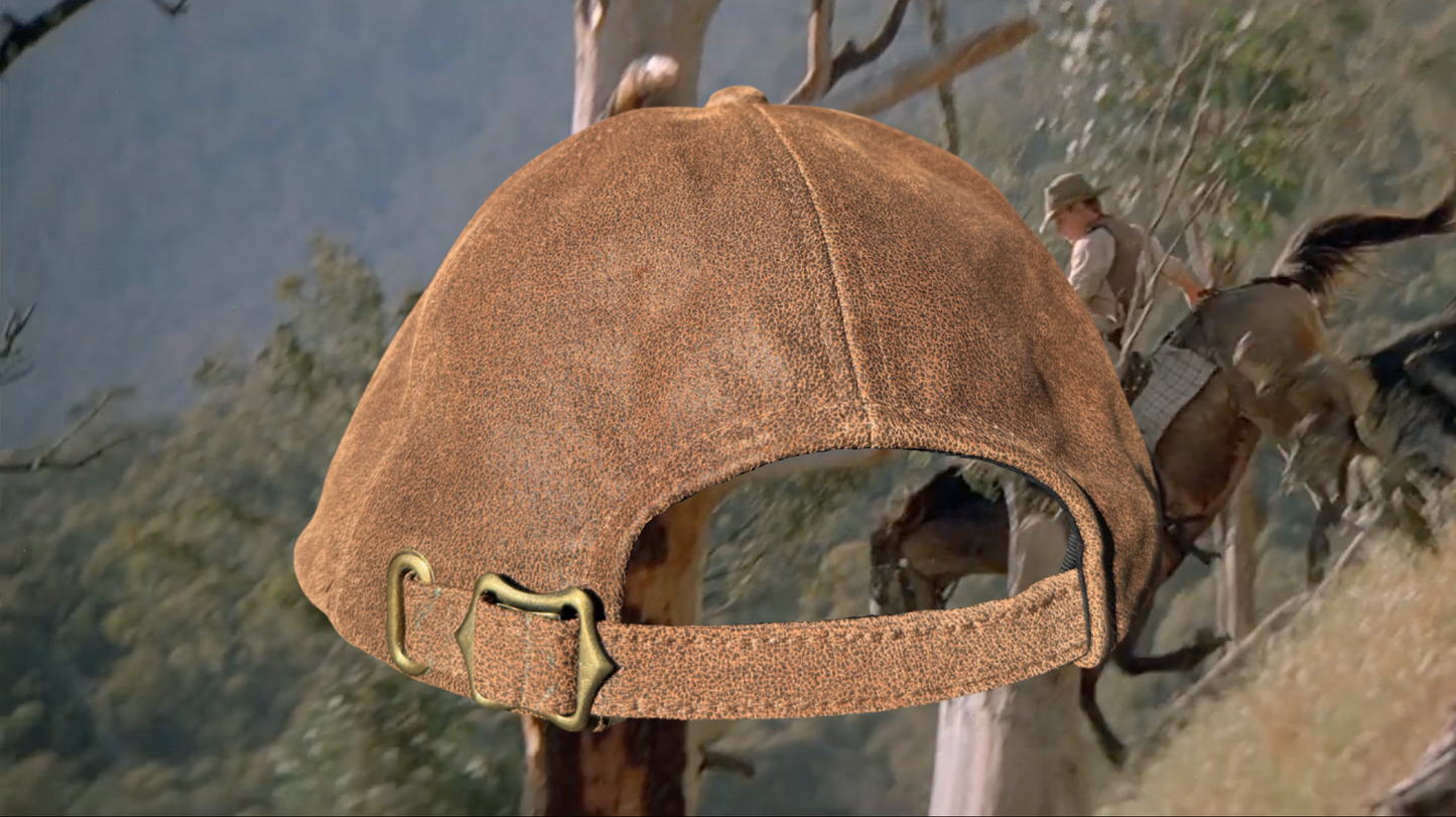 "Bushies" Calfskin Leather Unstructured Hat