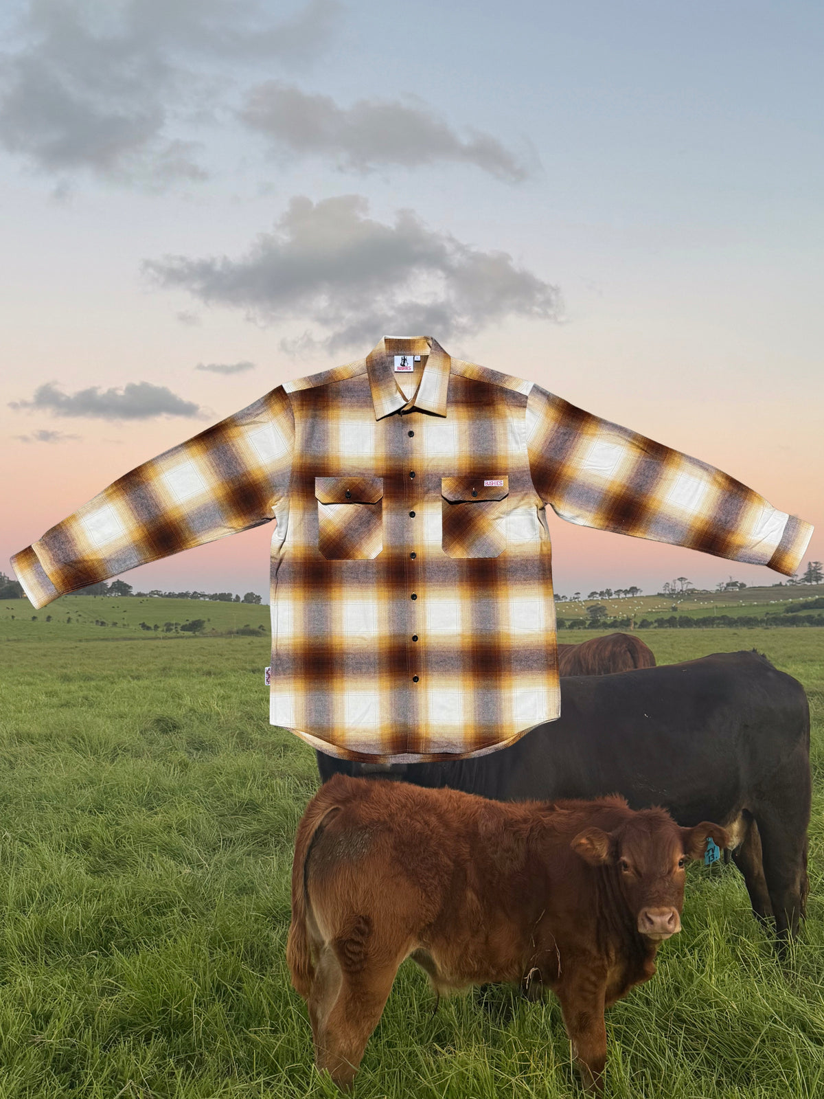 "Jersey Brown" Double Brushed Flannel