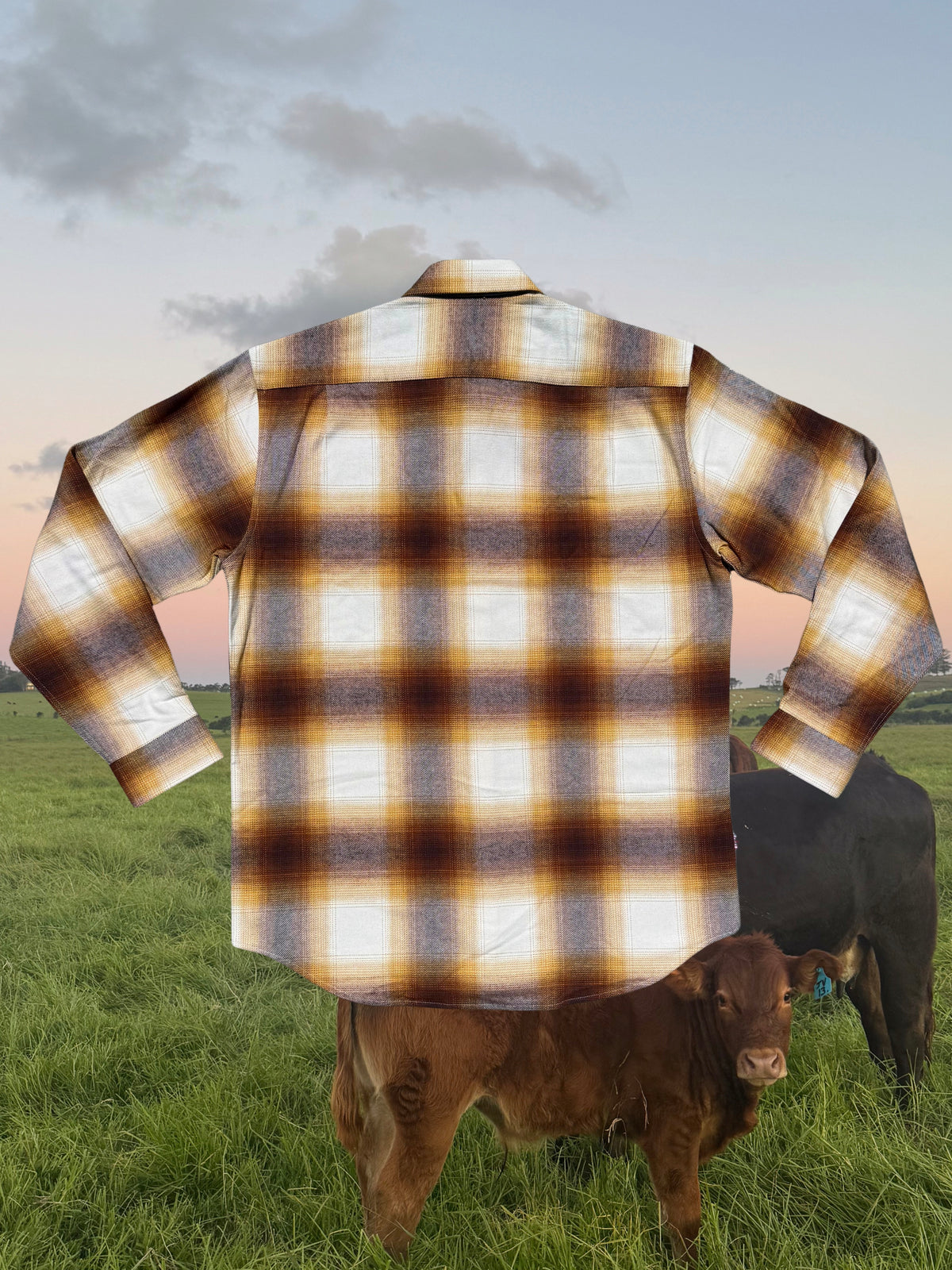 "Jersey Brown" Double Brushed Flannel