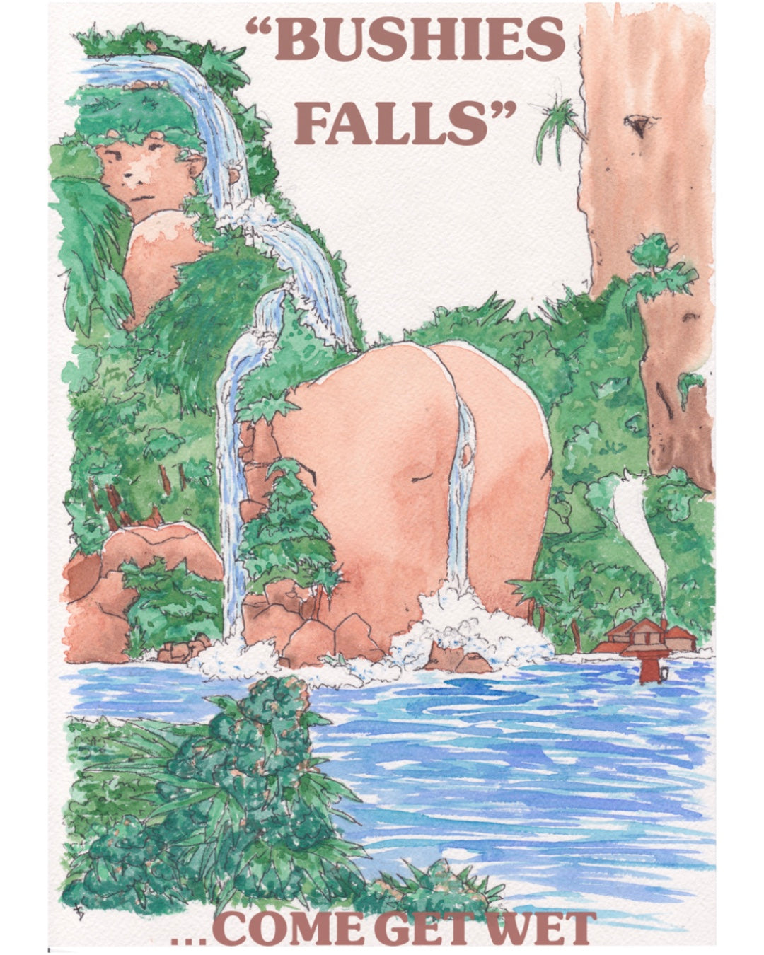 "Bushies Falls" A3 Art Print