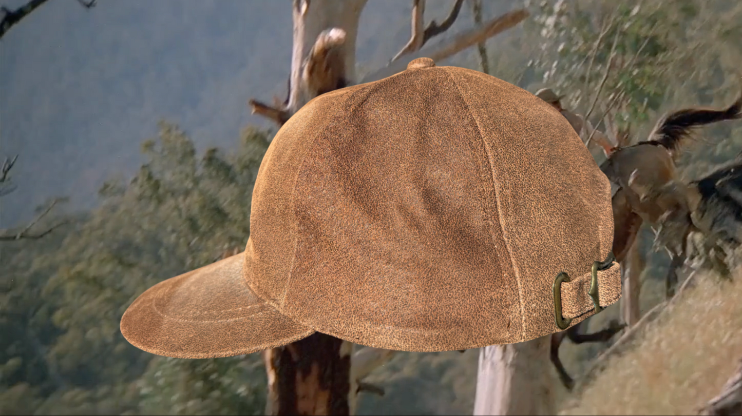 "Bushies" Calfskin Leather Unstructured Hat